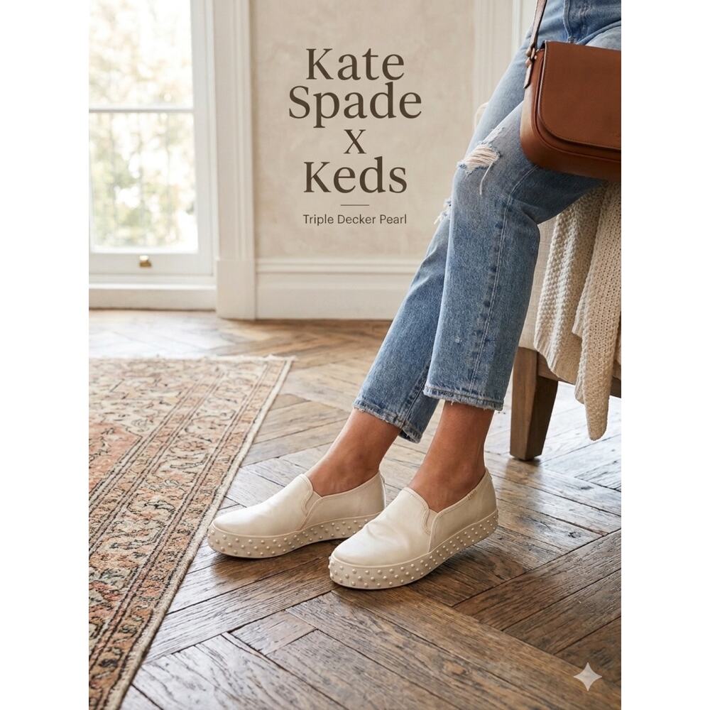 Keds x Kate Spade New York Triple Decker Satin Pearls